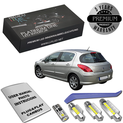Peugeot 308 LED Интериорен Комплект