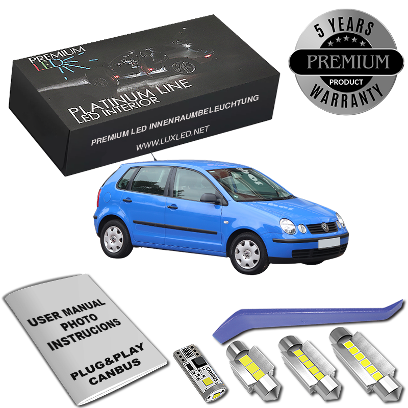 VW Polo 9N LED Интериорен Комплект